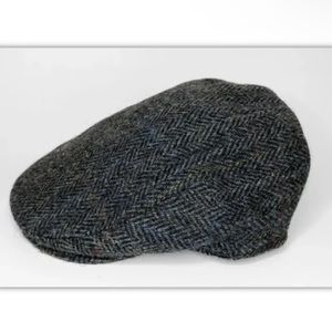 Failsworth Driver's Cap Flat Stornoway Harris Tweed Made in Scotlnd Medium 56cm